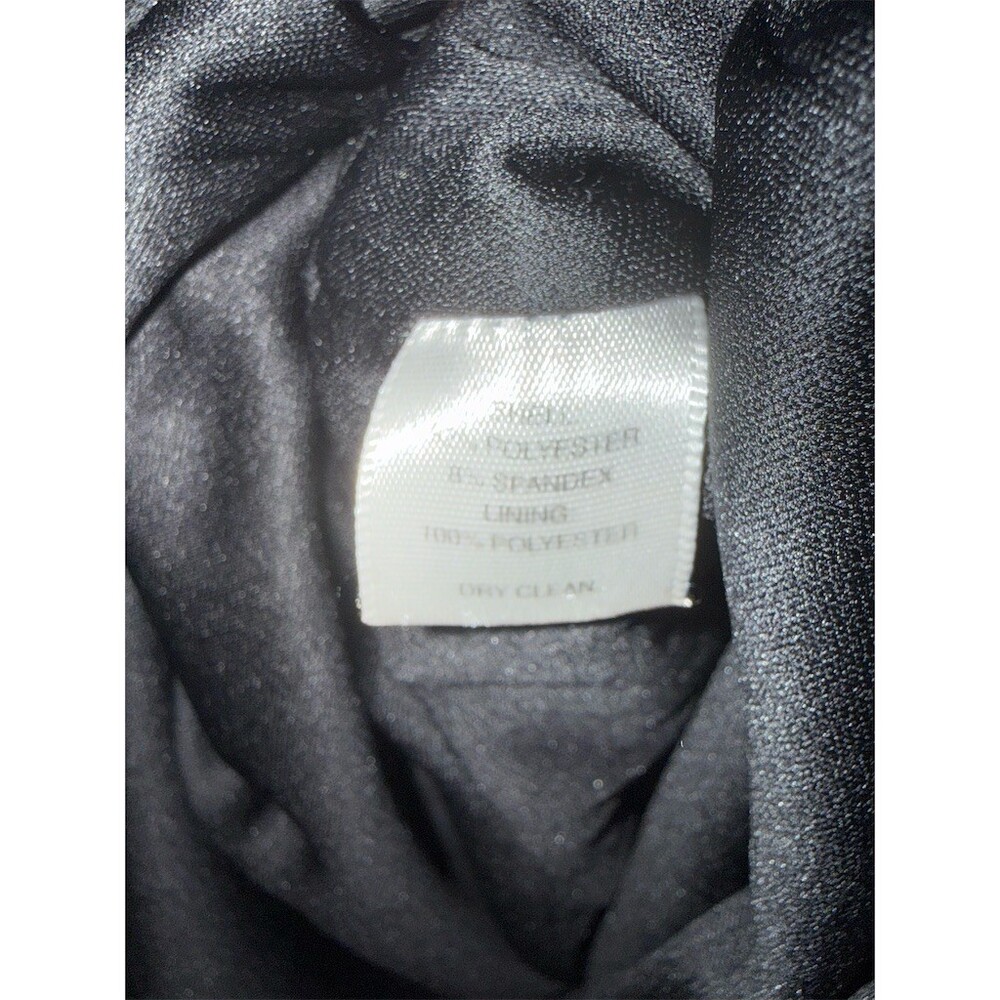 White House Black Market Dress Womens Size 6 Black Wrap Sheath Buckle - Picture 6 of 6